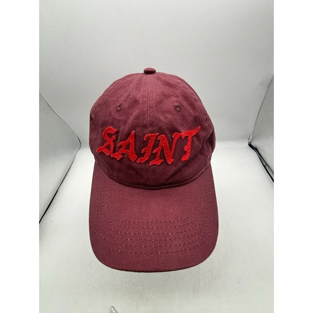 Kanye West Applique Saint Hat Burgundy Rare Saint Pablo Tour